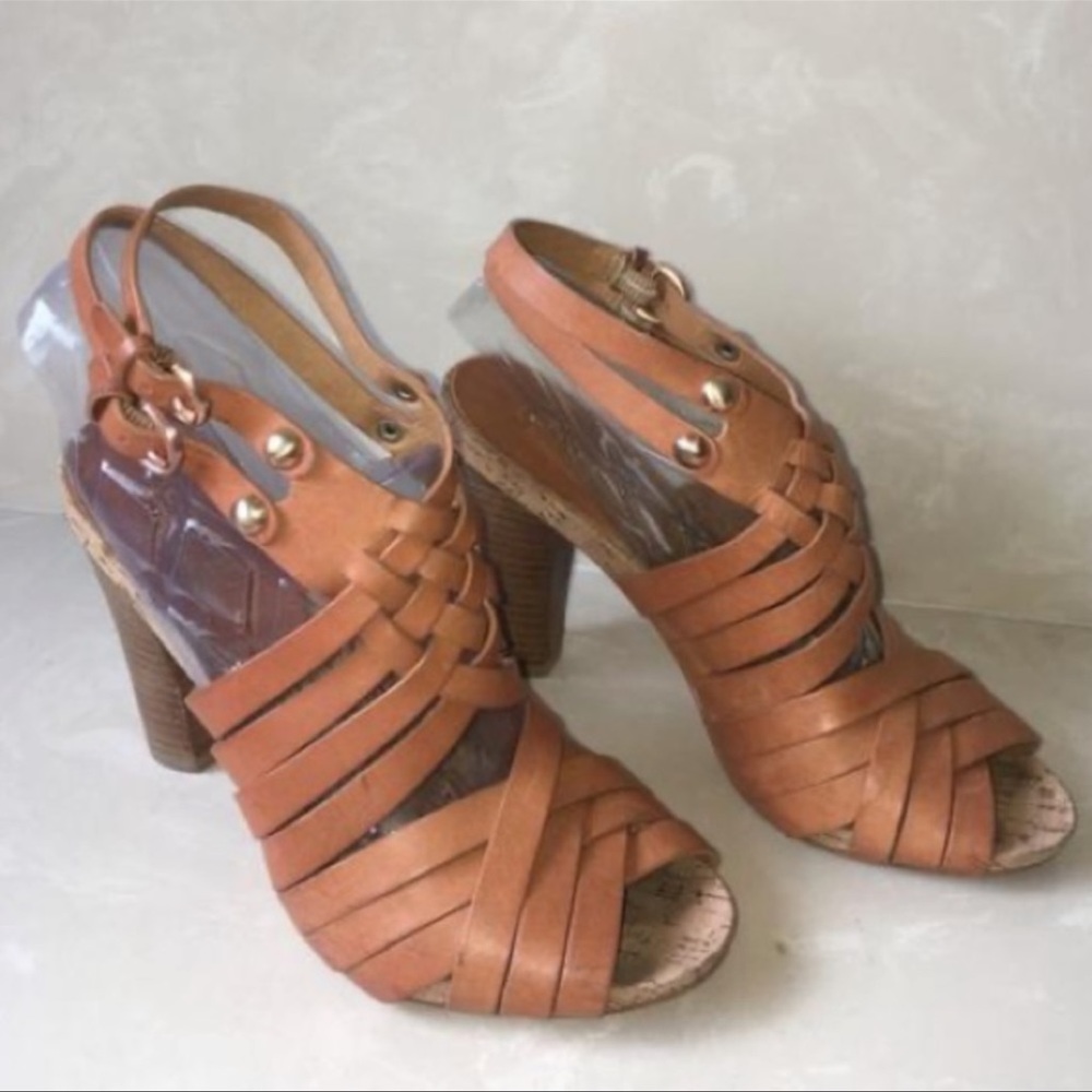 Coach Leather Strappy Heels